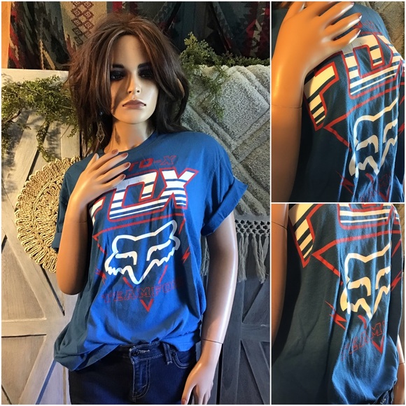 Fox Other - Fox Moto-X Sapphire Blue Team Fox Short Sleeve Tee